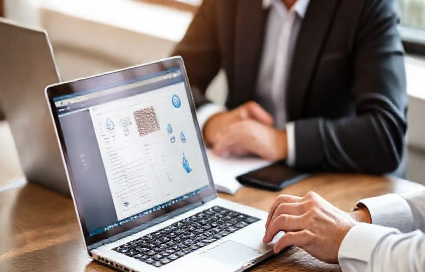 Business automation consulting on laptop